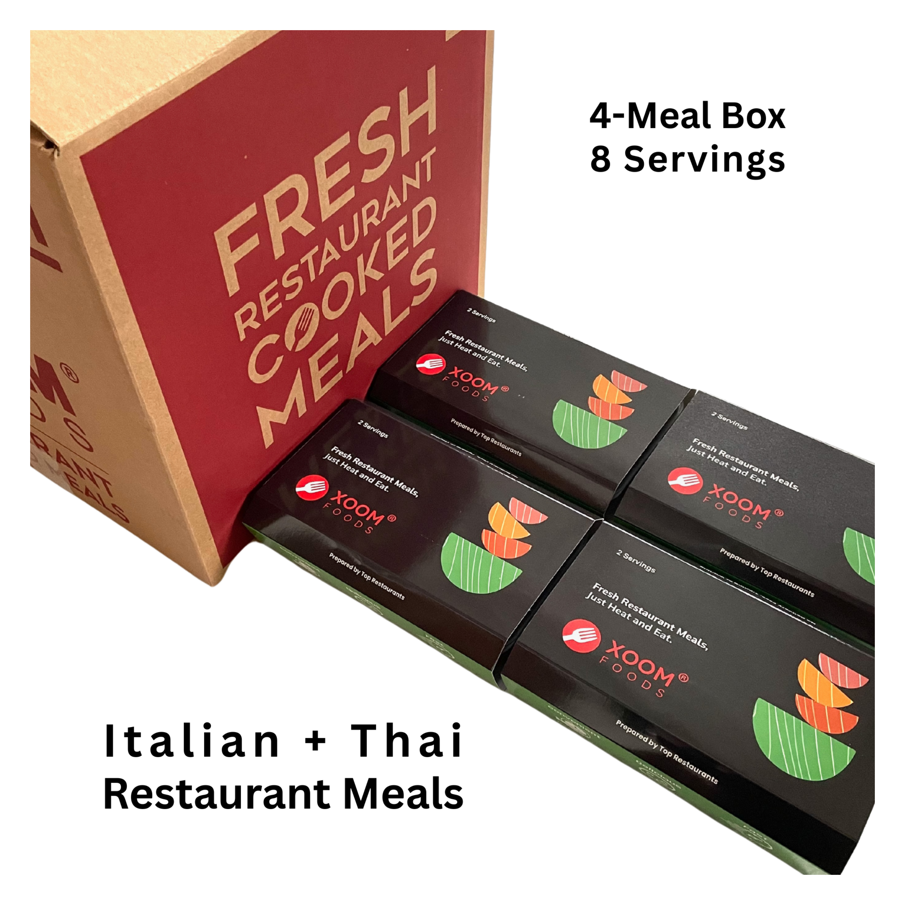 4 Italian + Thai Restaurant Meals (Box 4M4)