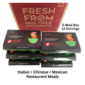 6 Italian + Chinese + Mexican Restaurant Meals (Box 6M1)