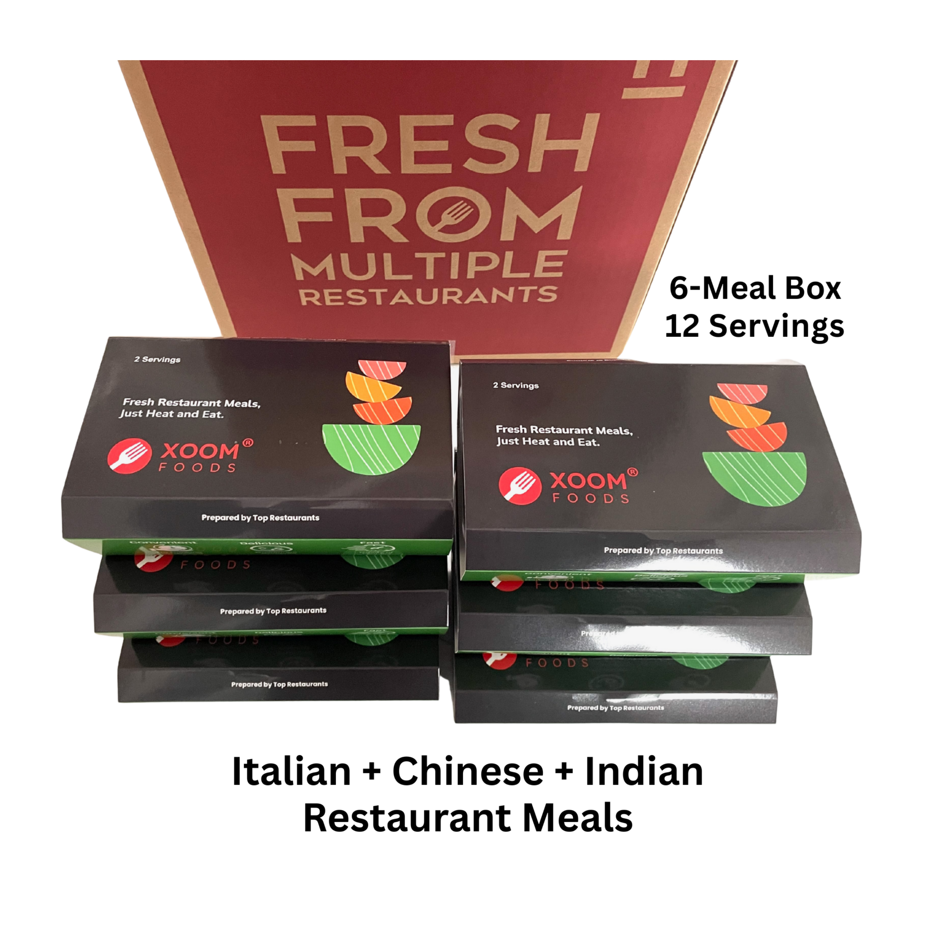 6 Italian + Chinese + Thai Restaurant Meals (Box 6M3)