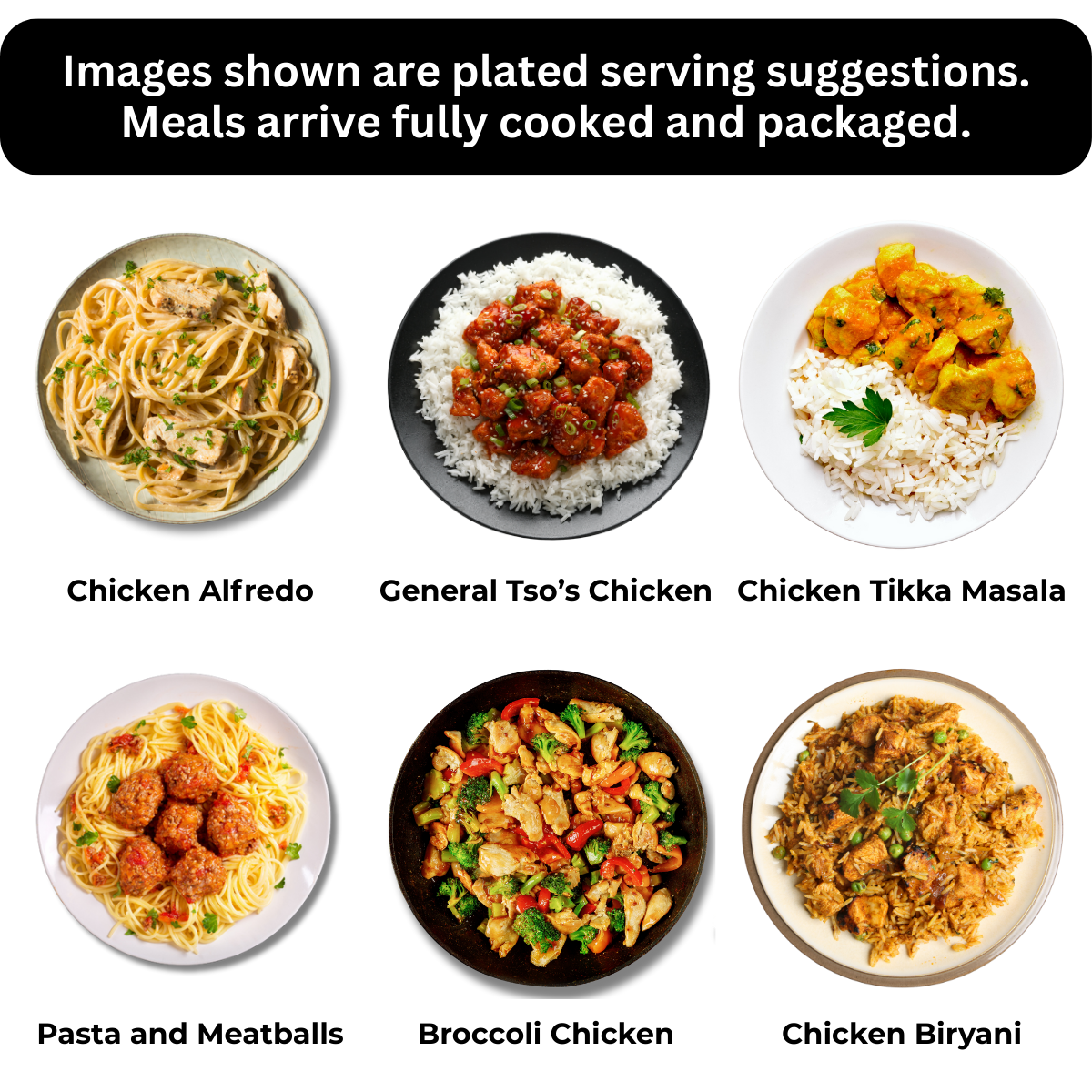 6 Italian + Chinese + Indian Restaurant Meals (Box 6M2)