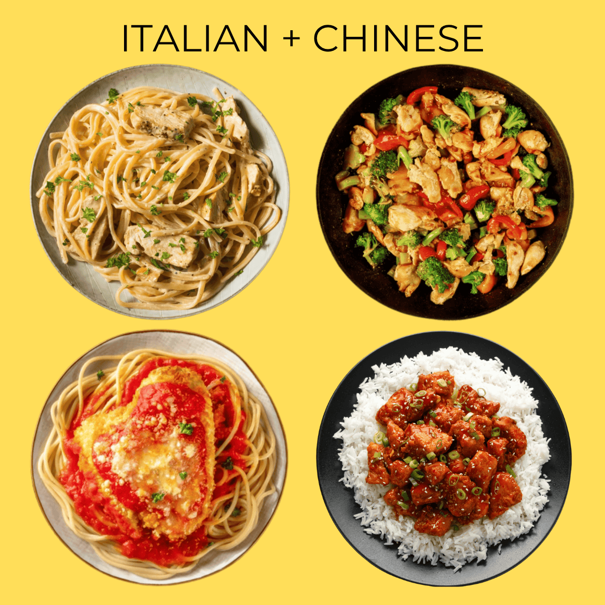 Italian + Chinese Restaurant Meals (8 Servings)
